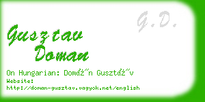 gusztav doman business card
